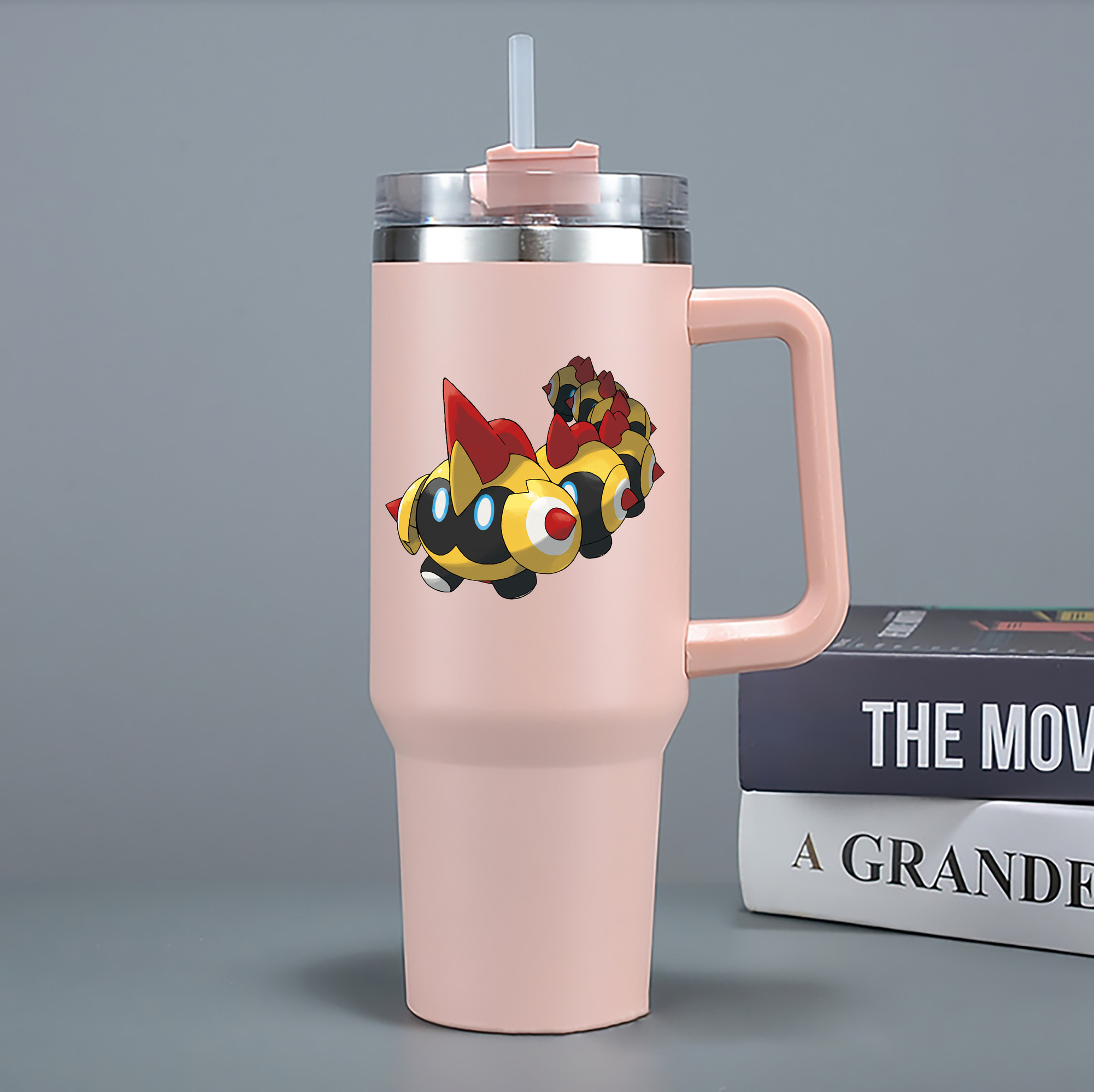 （画像用） ポケットモンスター Pokémon 1200mL車用タンブラー - クリスタルステッカー（プラスチックストロー付き）